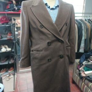 Women's Men's Trench Coat in Deep Brown